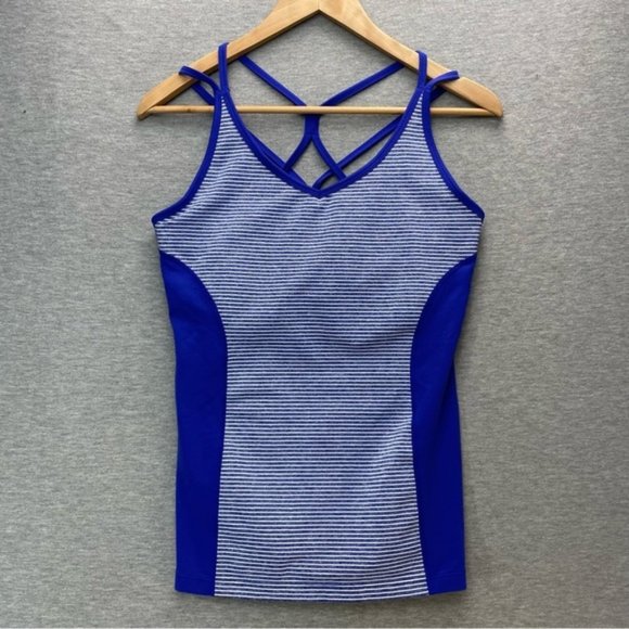 Tuff Athletics Womens Blue White Tank Top Size Medium - Picture 1 of 9